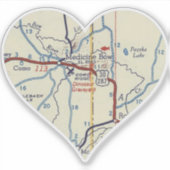 Medicine Bow Wyoming  kaart Sticker (Voorkant)