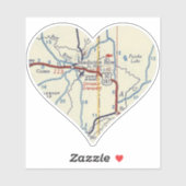 Medicine Bow Wyoming kaart Sticker (Vel)