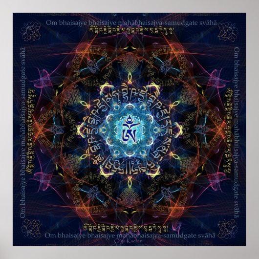 Medicine Buddha - Bhaisajyaguru Poster (Voorkant)