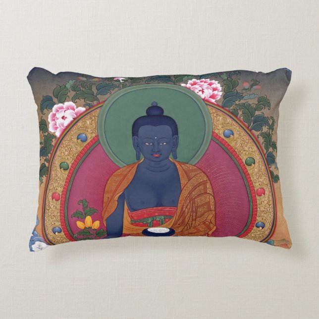 Medicine Buddha Good Sleep Pillow Decoratief Kussen (Voorkant)