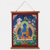 Medicine Buddha Tibetan Buddhist Thangka Art Hangend Wandkleed (Voorkant)