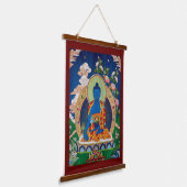 Medicine Buddha Tibetan Buddhist Thangka Art Hangend Wandkleed (Gebogen)