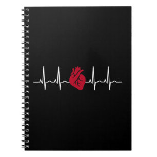 Medicine Doctor Paramedic Nurse Gift Love Cardiogr Notitieboek