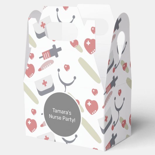 Medicine Graduation Party Nurse Practioner Pattern Bedankdoosjes (Geopend)