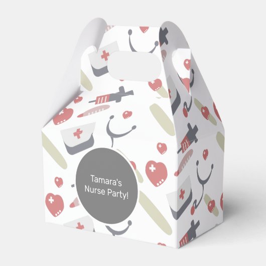 Medicine Graduation Party Nurse Practioner Pattern Bedankdoosjes (Voorkant Zijde)