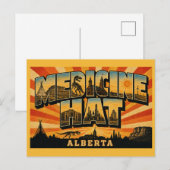 Medicine Hat Alberta Sunshine City Briefkaart (Voorkant / Achterkant)