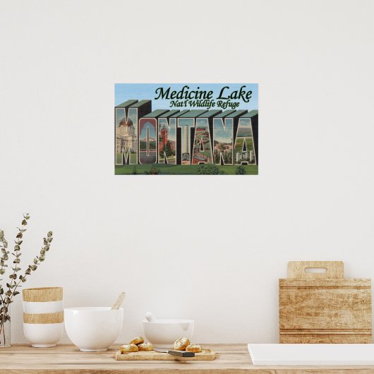 Medicine Lake Nat'l Refuge, Montana Poster (Keuken)
