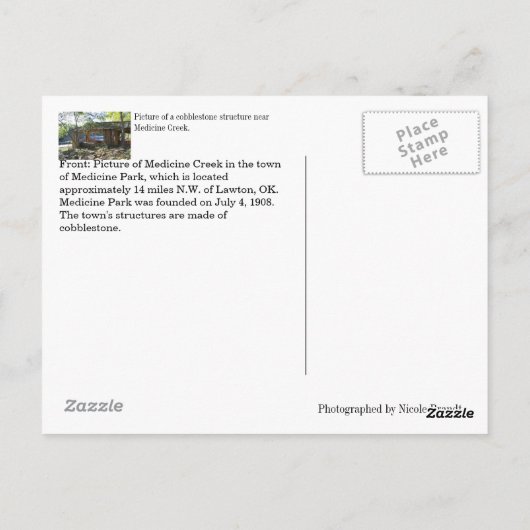 Medicine Park, Oklahoma Briefkaart (Achterkant)