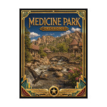 Medicine Park Oklahoma Vintage Art Deco Gouden Tij