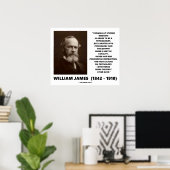 Medicine Psychology Philosophy William James Quote Poster (Thuiskantoor)