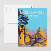 Medicine Rocks State Park Montana  Briefkaart (Voorkant / Achterkant)