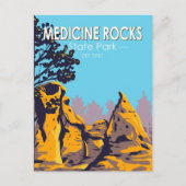 Medicine Rocks State Park Montana Briefkaart (Voorkant)