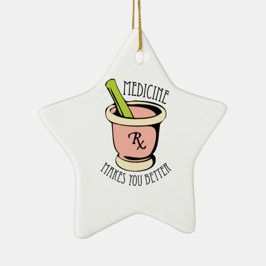 Medicine Rx Keramisch Ornament (Rechts)