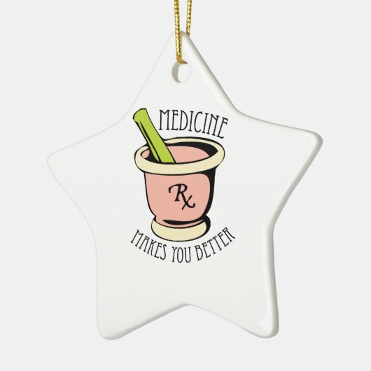 Medicine Rx Keramisch Ornament (Links)