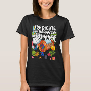 Medicine voor geluk in de zomerkat t-shirt