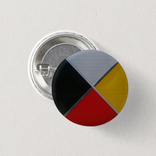 Medicine Wheel 1inch Ronde Button (Voorkant /achterkant)