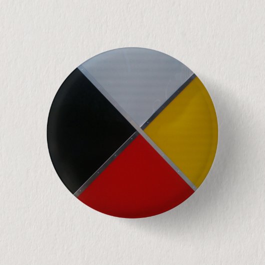 Medicine Wheel 1inch Ronde Button (Voorkant)