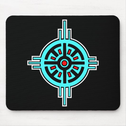 Medicine Wheel-Black Muismat (Voorkant)