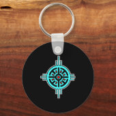 Medicine Wheel-Black Sleutelhanger (Voorkant)