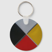 Medicine Wheel Button Sleutelhanger (Voorkant)