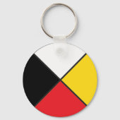 Medicine Wheel Button Sleutelhanger (Voorkant)