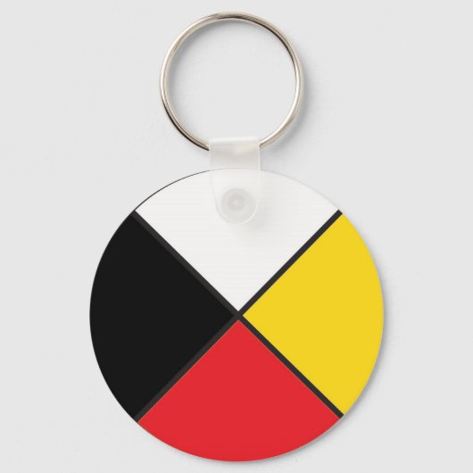 Medicine Wheel Button Sleutelhanger (Voorkant)