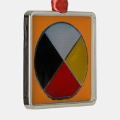 Medicine Wheel Ceramic Square Ornament (Rechts)