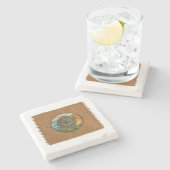 Medicine Wheel - Coaster Stenen Onderzetter (Zijkant)