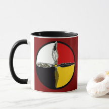 Medicine Wheel Cross Native American Coffee Mug