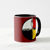 Medicine Wheel Cross Native American Coffee Mug Mok (Voorkant rechts)
