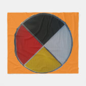 Medicine Wheel Fleece Blanket (Voorkant (Horizontaal))