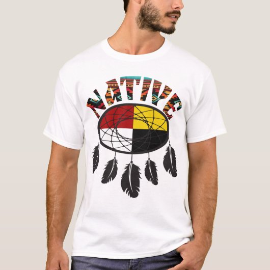 Medicine Wheel - inheemse Amerikaan T-shirt (Voorkant)