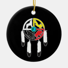Medicine Wheel Keramisch Ornament