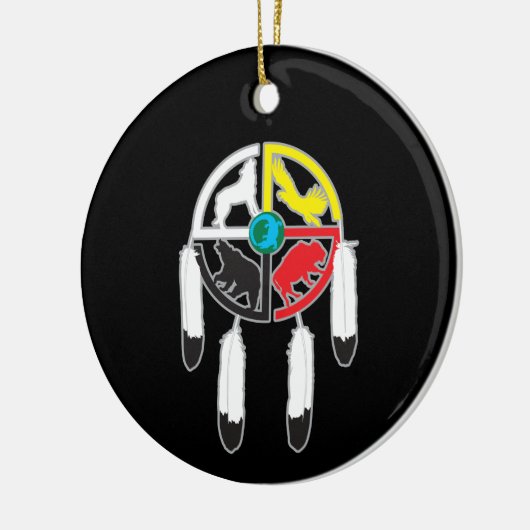 Medicine Wheel Keramisch Ornament (Links)