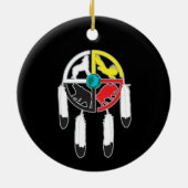 Medicine Wheel Keramisch Ornament (Achterkant)