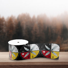 Medicine Wheel Mandala Round Indigenous Grosgrain Lint