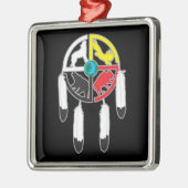 Medicine Wheel Metalen Ornament (Links)