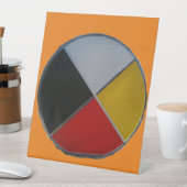 Medicine Wheel Pedestal Sign Reclamebord Met Voetstuk