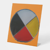 Medicine Wheel Pedestal Sign Reclamebord Met Voetstuk (Voorkant)