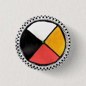 Medicine Wheel Ronde Button 3,2 Cm (Voorkant)