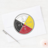 Medicine Wheel Ronde Sticker (Envelop)