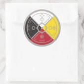 Medicine Wheel Ronde Sticker (Tas)