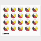 Medicine Wheel Ronde Sticker (Vel)