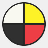 Medicine Wheel Ronde Sticker (Voorkant)