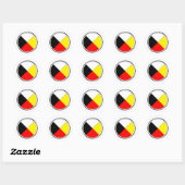 Medicine Wheel Ronde Sticker (Vel)