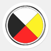 Medicine Wheel Ronde Sticker (Voorkant)