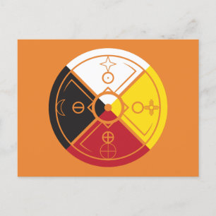 Medicine Wheel Sacred Hoop Briefkaart