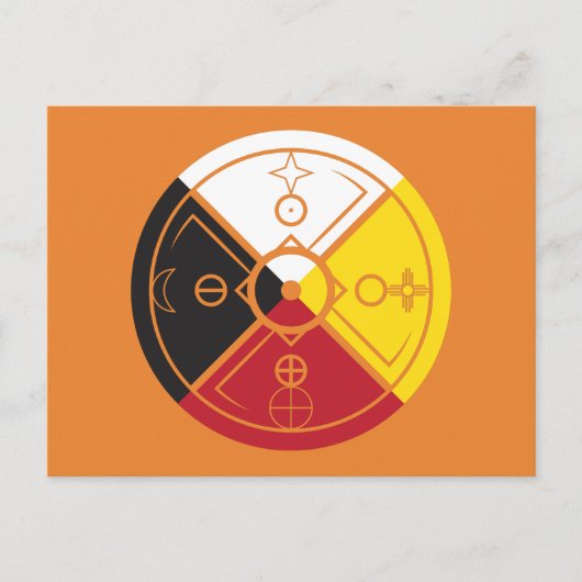 Medicine Wheel Sacred Hoop Briefkaart (Voorkant)