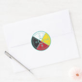 Medicine Wheel Sacred Hoop Ronde Sticker (Envelop)