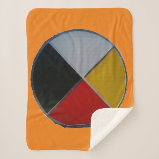 Medicine Wheel Small Sherpa Blanket Deken (Voorkant)